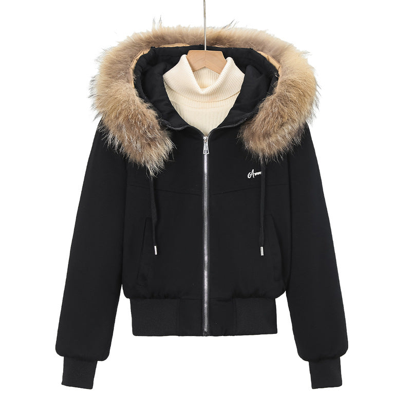 Cotton coat with zipper, cotton jacket outerwear