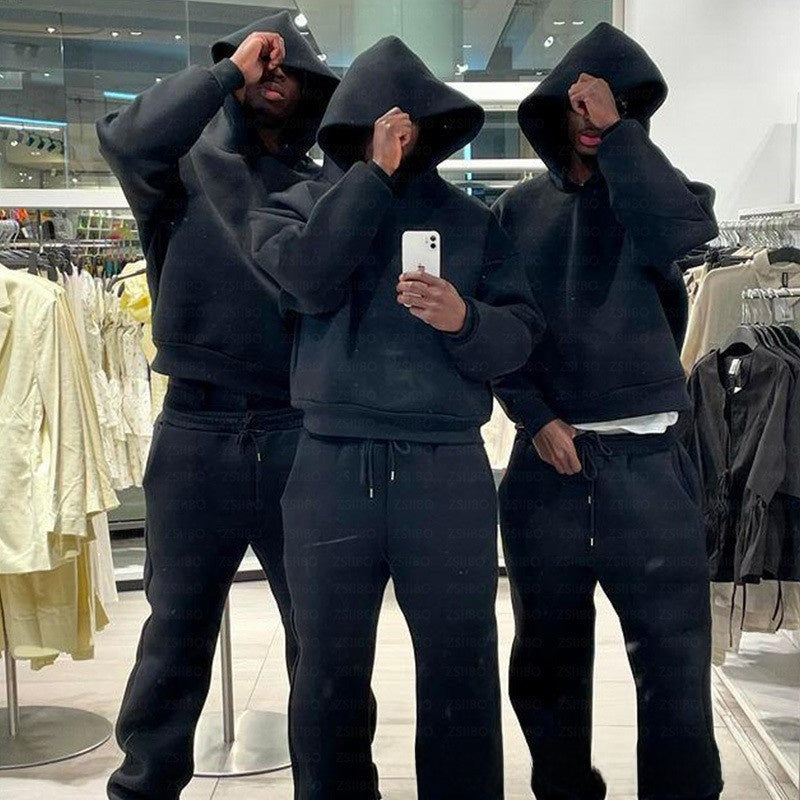 Hooded Sweatshirt and Trousers Set