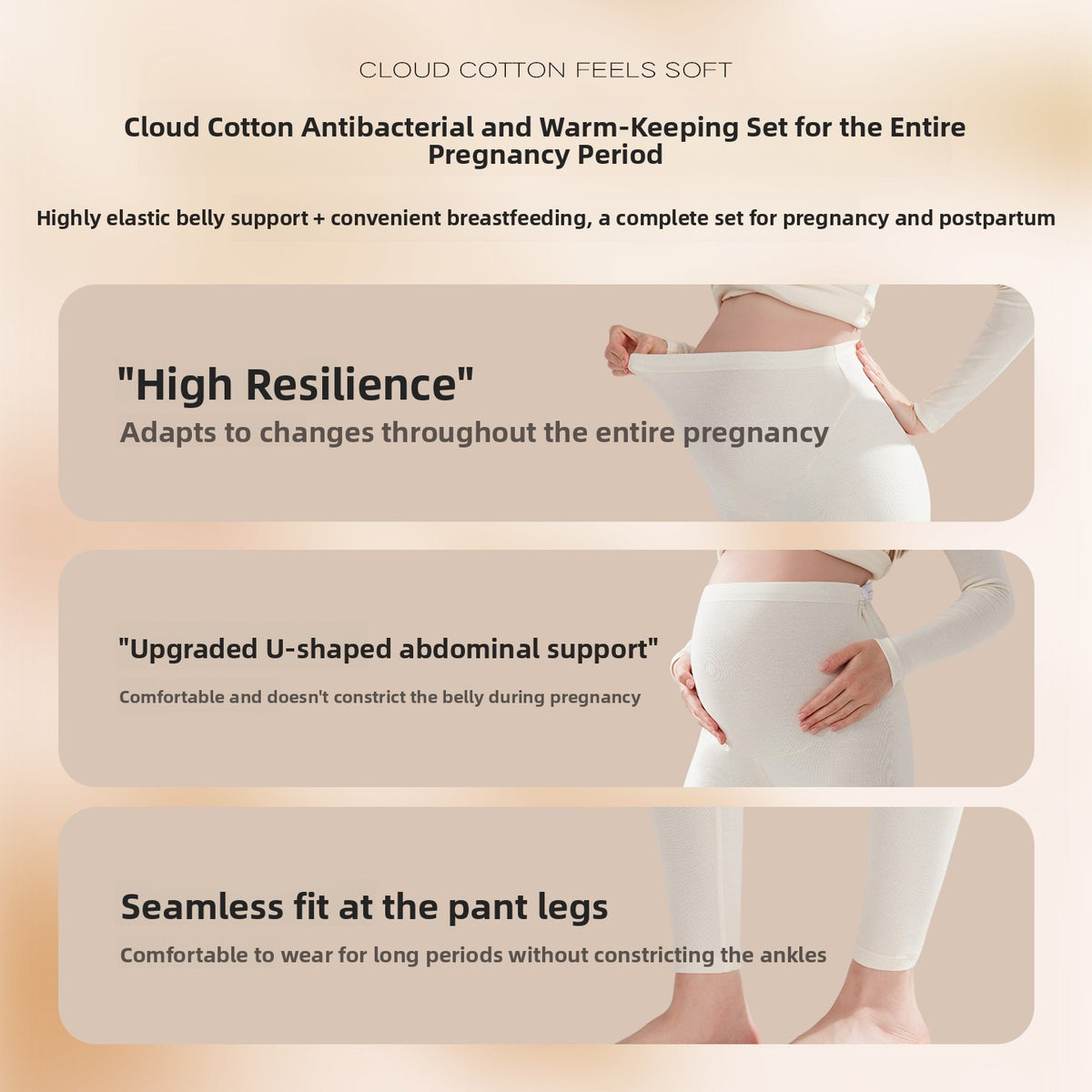 Maternity High-Waisted Cotton Leggings