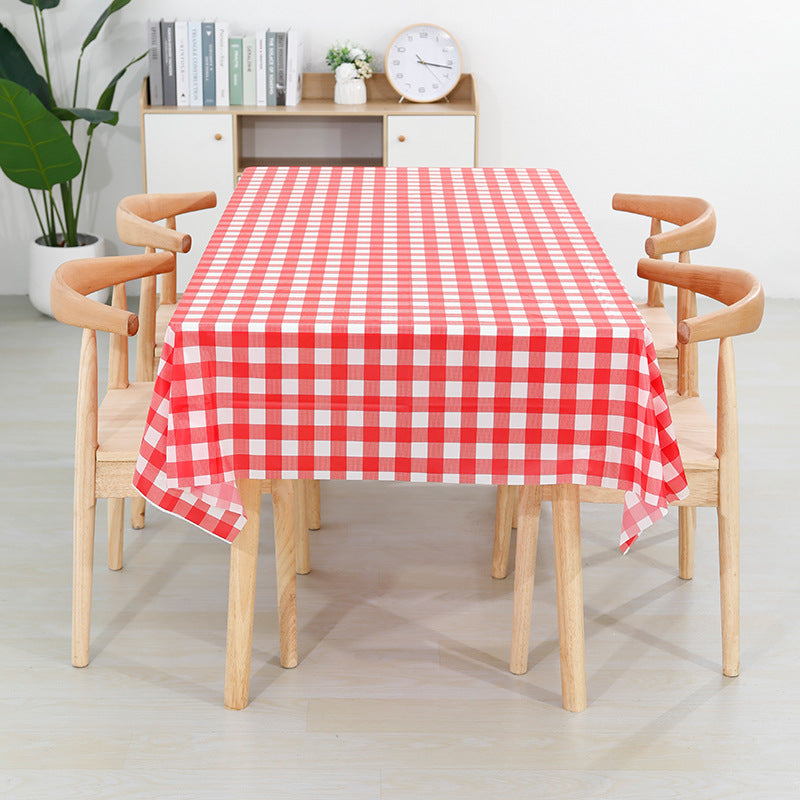 Disposable Plaid Tablecloth Waterproof Picnic Party Decoration