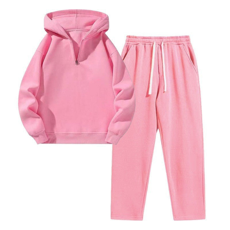Half Zip Hoodie and Sweatpants Set