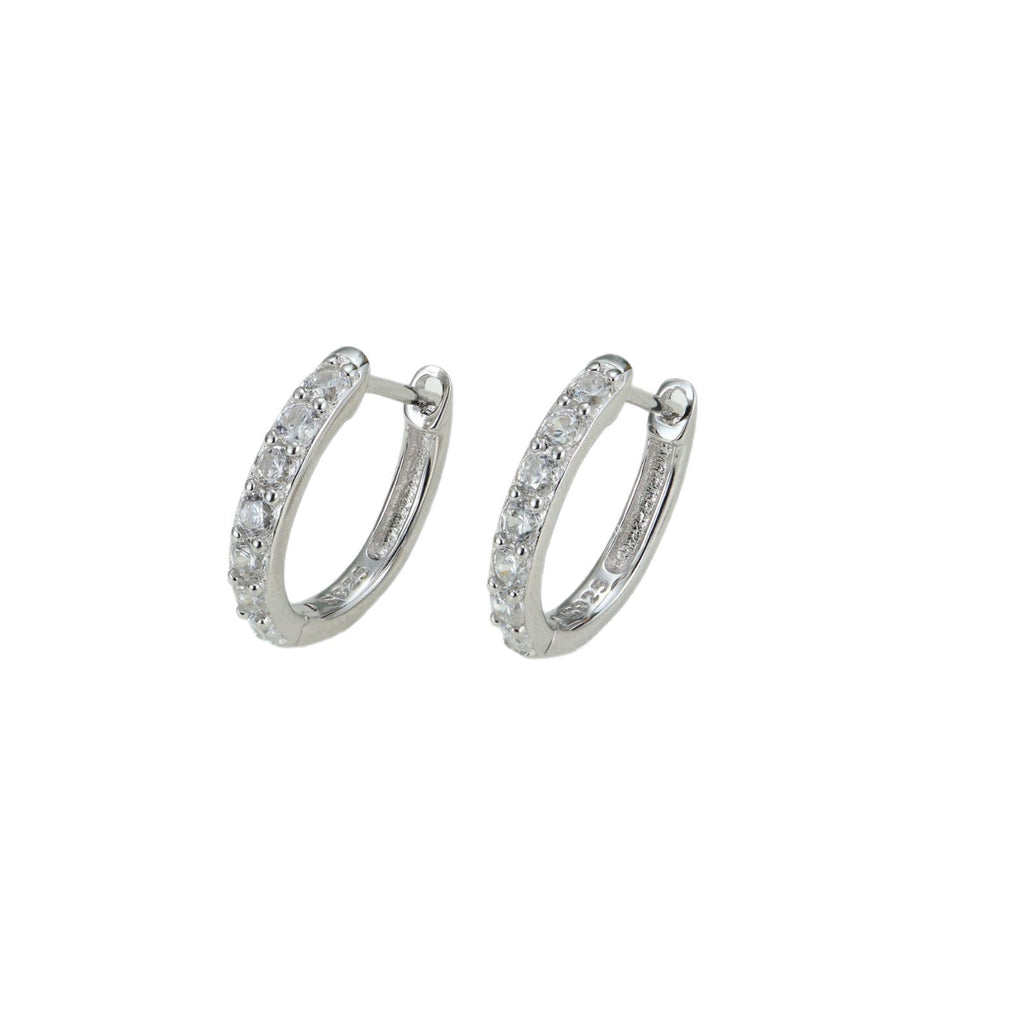 925 Silver U-Shaped Hoop Earrings