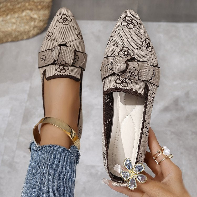 Womens Pointed-Toe Flat Shoes