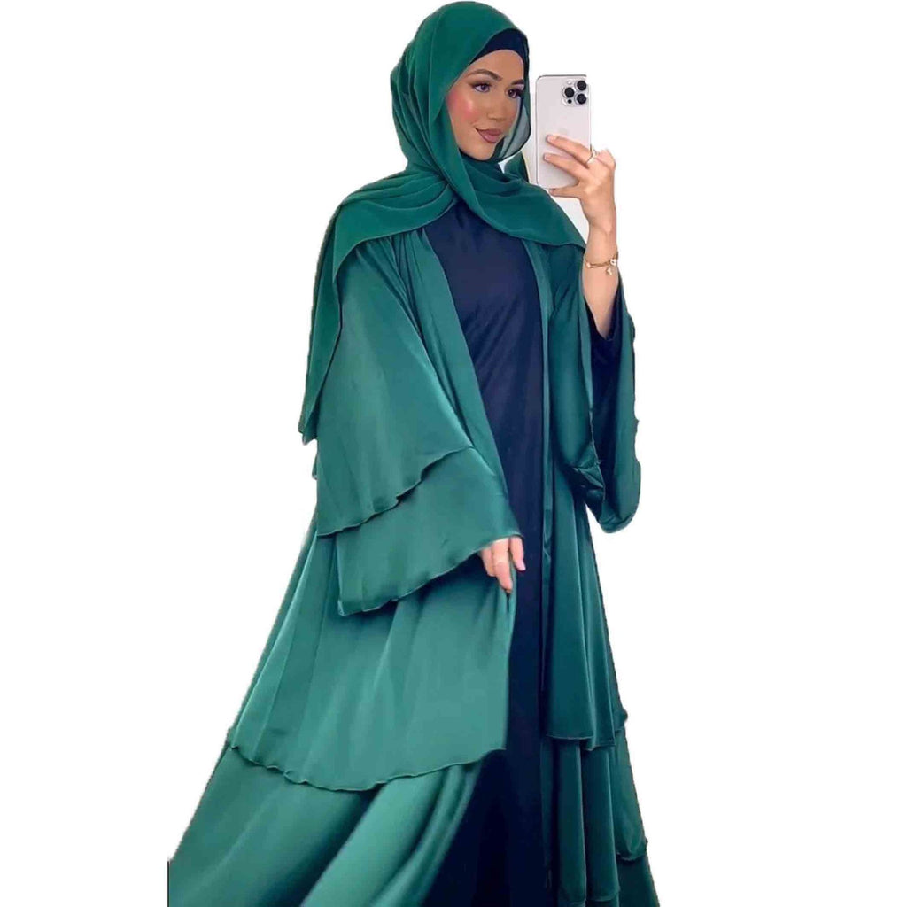 Modest Muslim Abaya Robe - Solid Color Long Dress