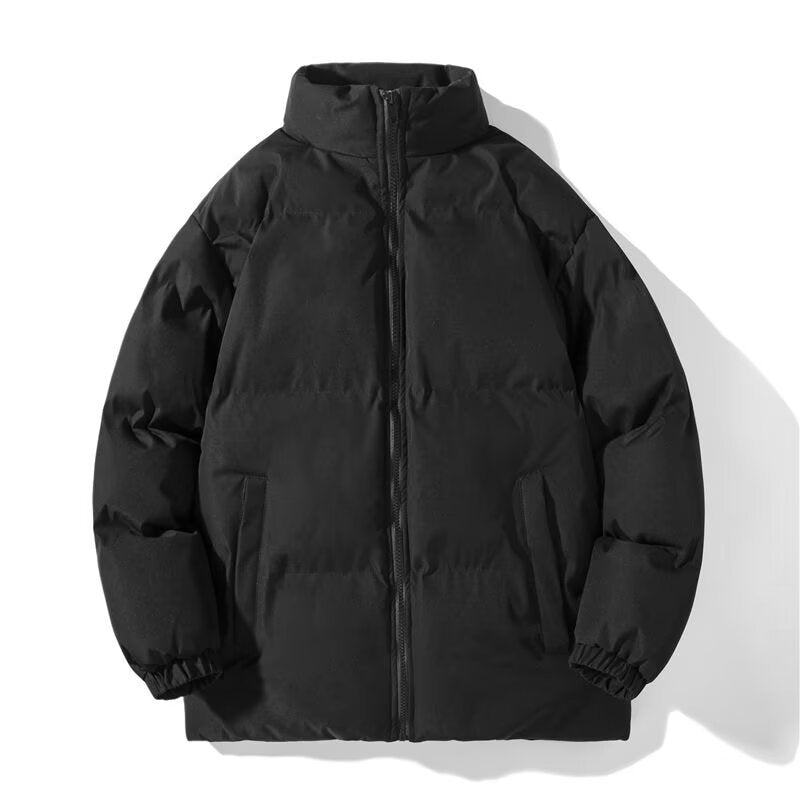 Men's Style Waterproof Zip Up Jacket Stand Collar Loose Fit