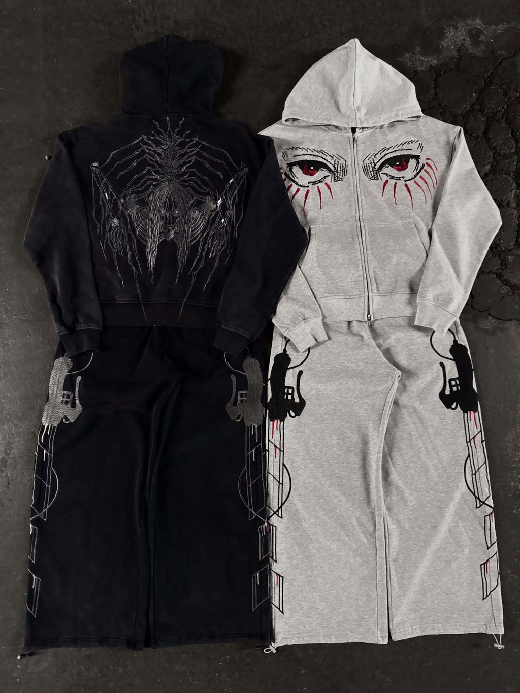 Retro 3D Print Hoodie and Pants Set