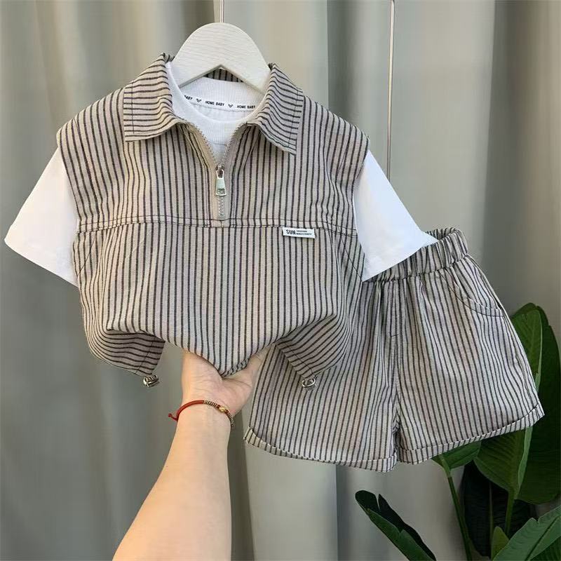 Boys Summer Shorts Suit Set