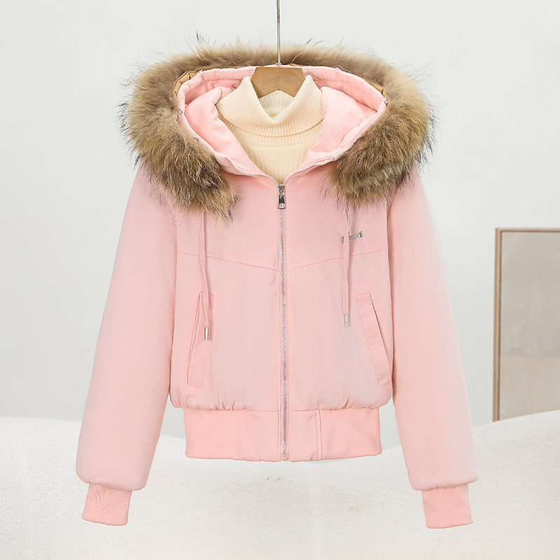 Cotton coat with zipper, cotton jacket outerwear
