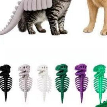Dinosaur Skeleton Pet Costume with Glow Option