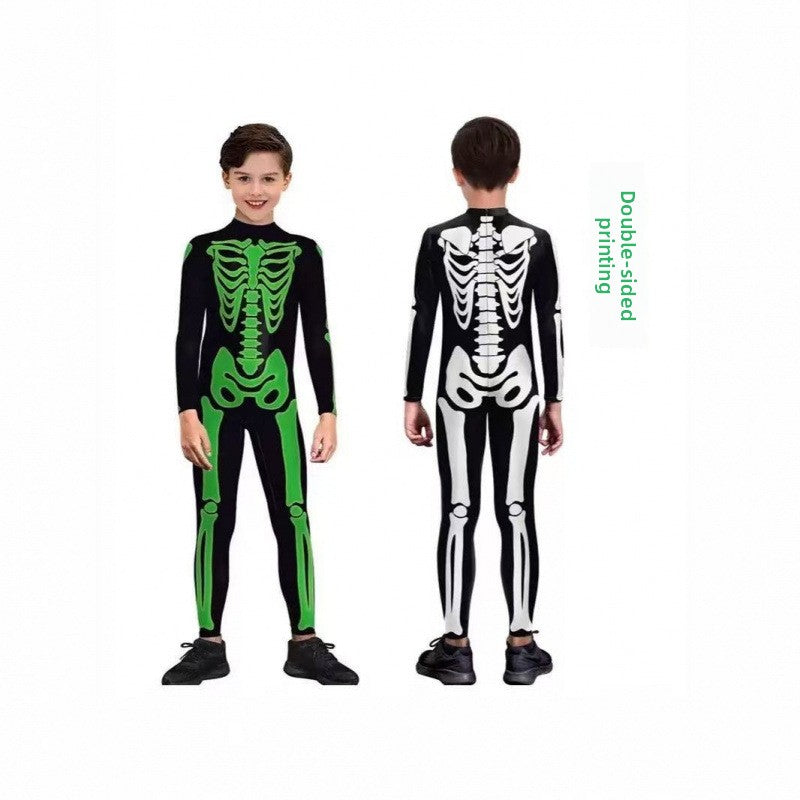 Glow-in-the-Dark Halloween Skeleton Costume for Kids