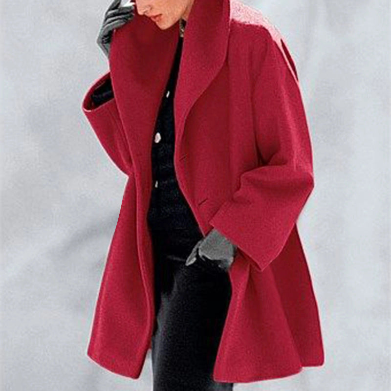 Womens Spring Thin Woolen Coat