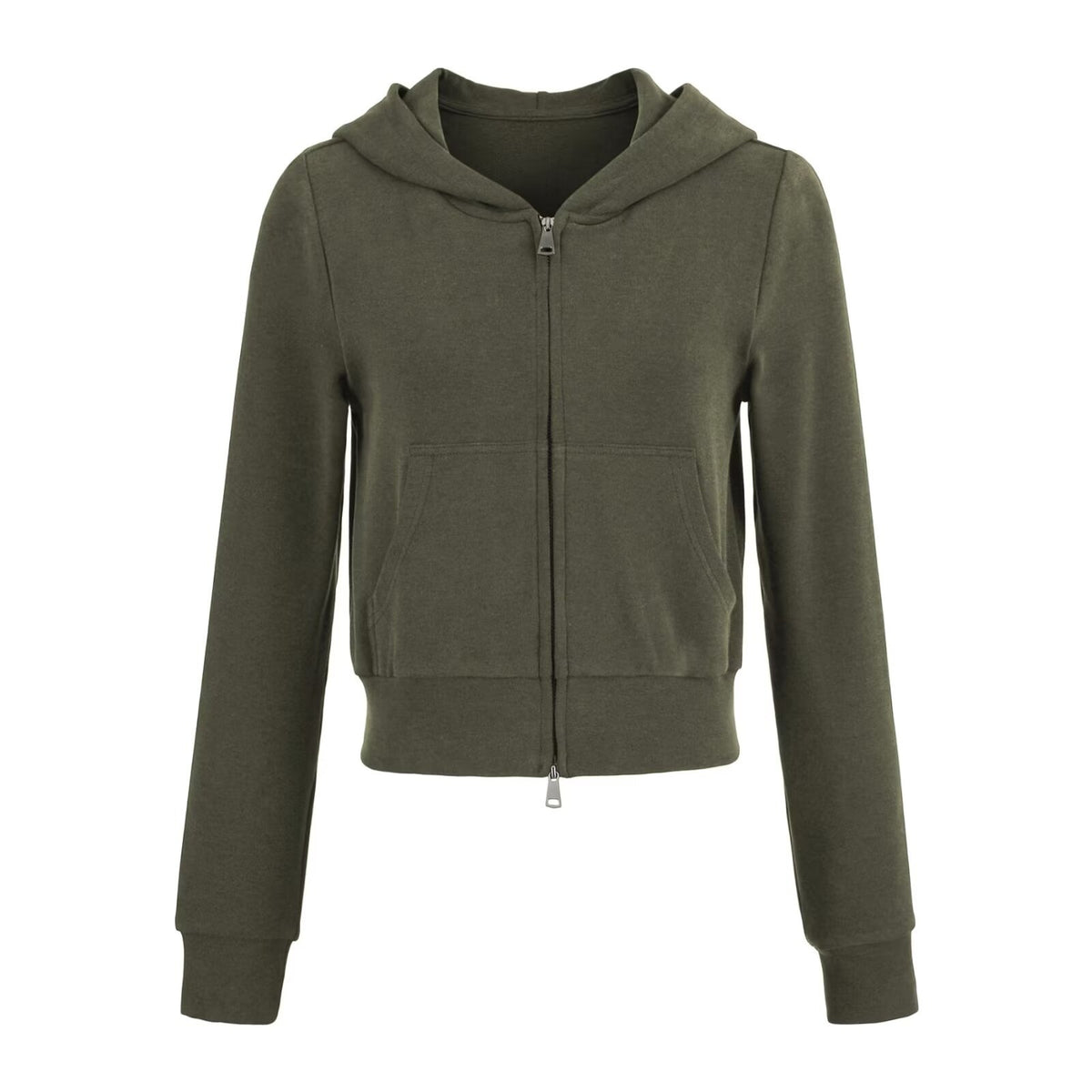 Hooded Zipper Sweatshirt and Drawstring Pants Set