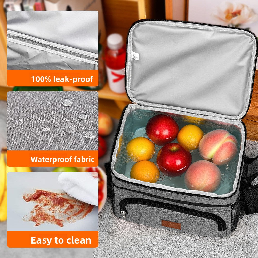 15L Leak Proof Insulated Lunch Bag for Outdoor Picnic