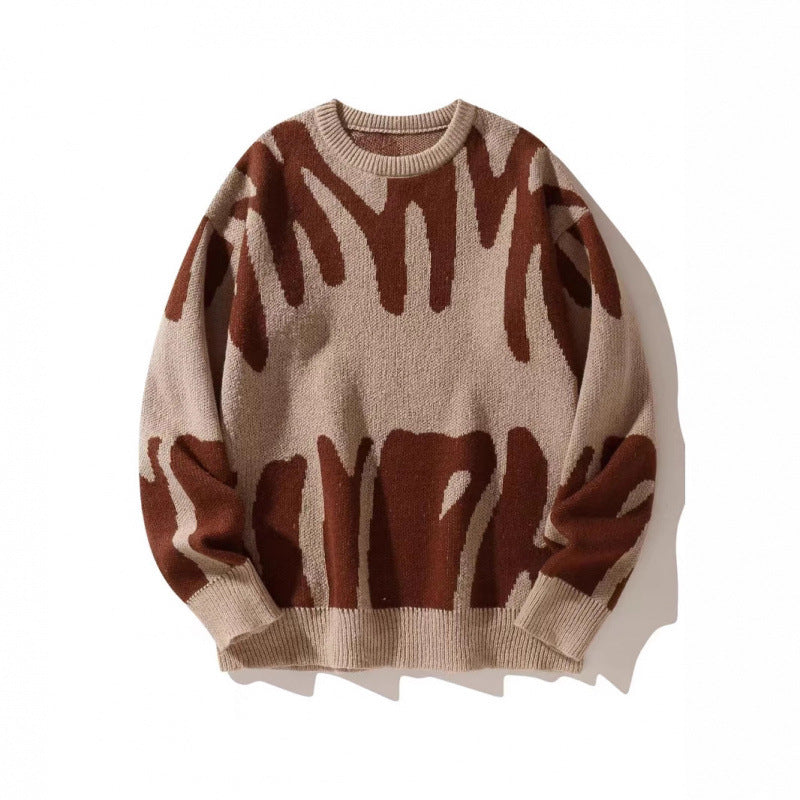 Men's winter knitted sweater shirt