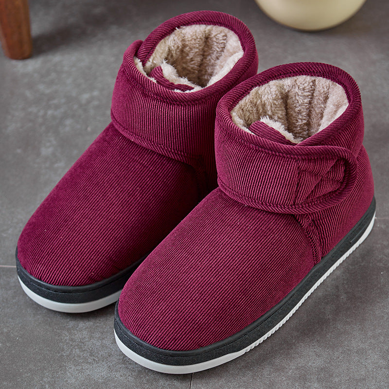 Winter Fleece Lined Cotton Slippers