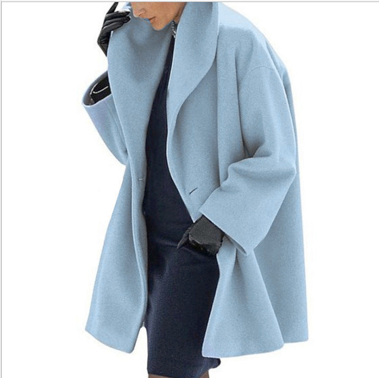 Womens Spring Thin Woolen Coat