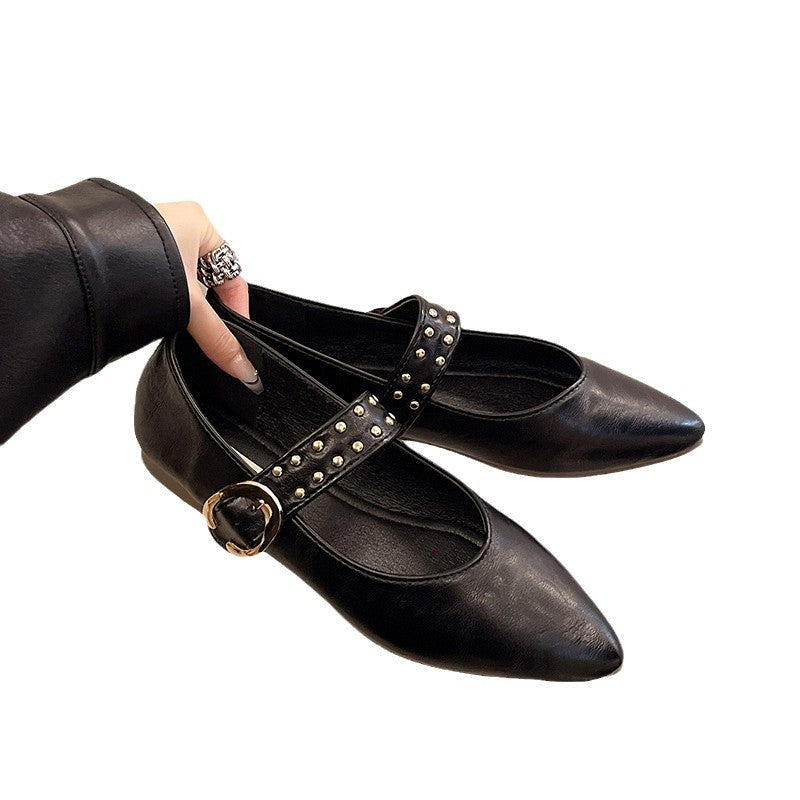 Womens Mary Jane Flat Shoes