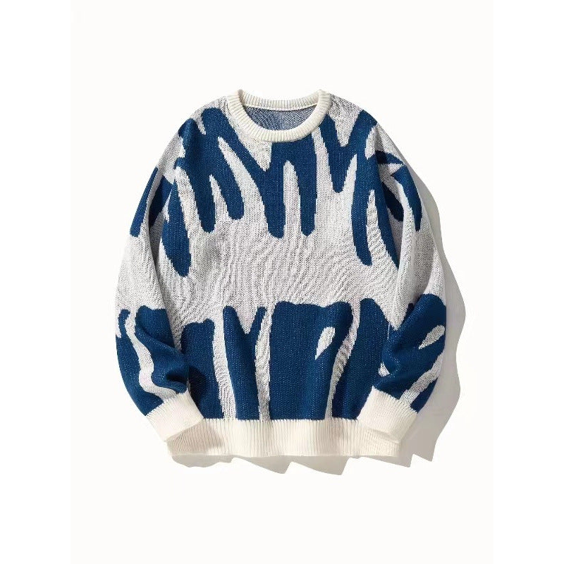 Men's winter knitted sweater shirt