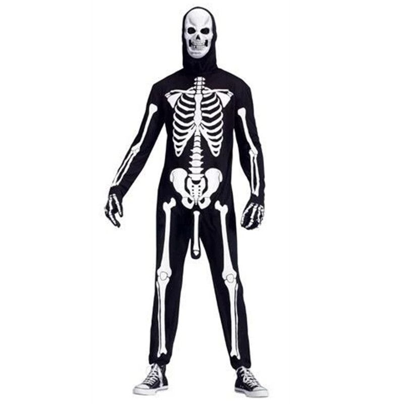 Skeleton Print Bodysuit Jumpsuit
