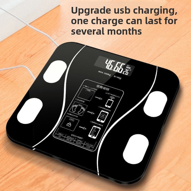 Smart Precision Bluetooth Rechargeable Mini Professional Home Body Weight Scale