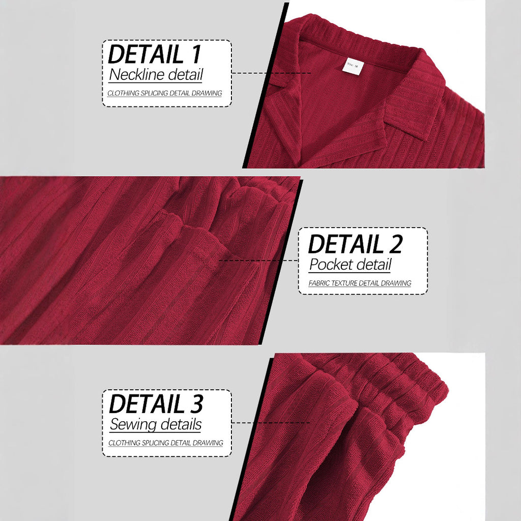 Men's Casual Button-Down Shirt and Shorts Set