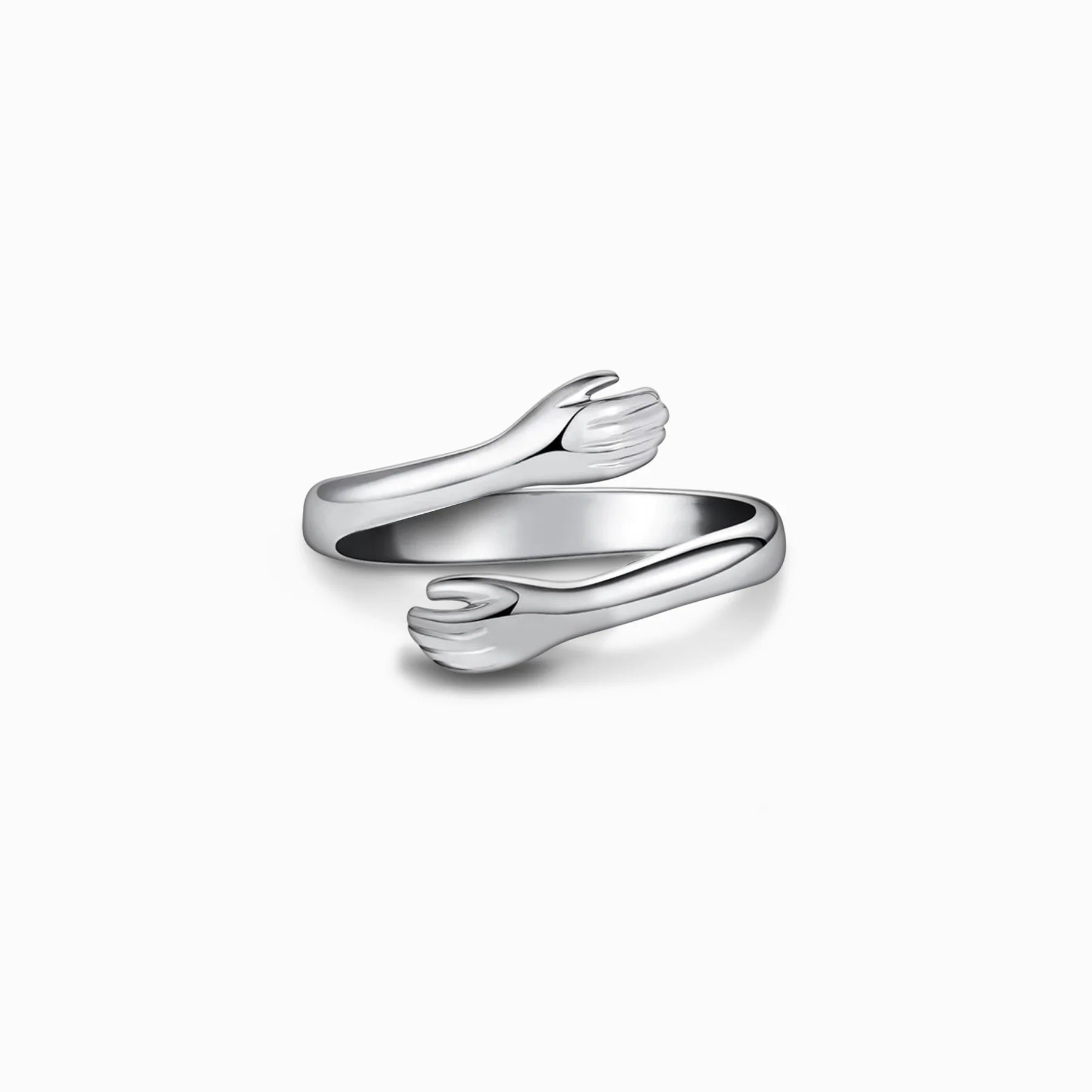 Alloy Simple Hands Hug Ring Opening Adjustable Jewelry