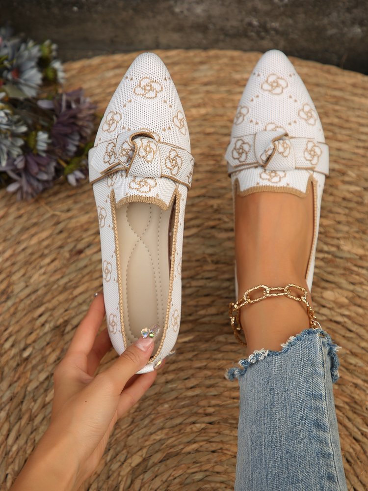 Womens Pointed-Toe Flat Shoes