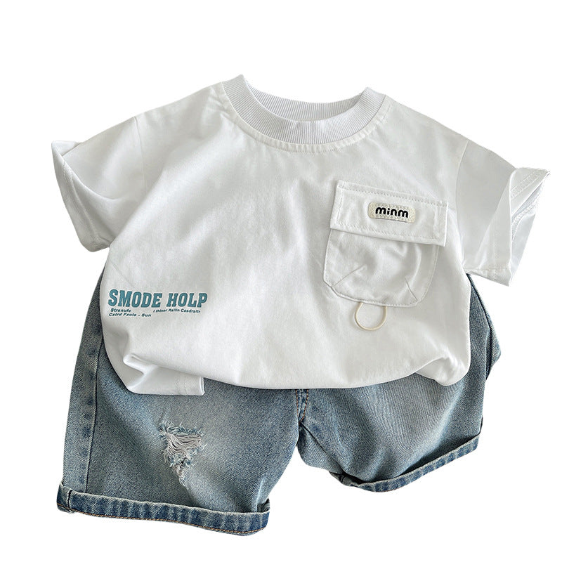 Boys Summer Cotton T-Shirt and Shorts Set