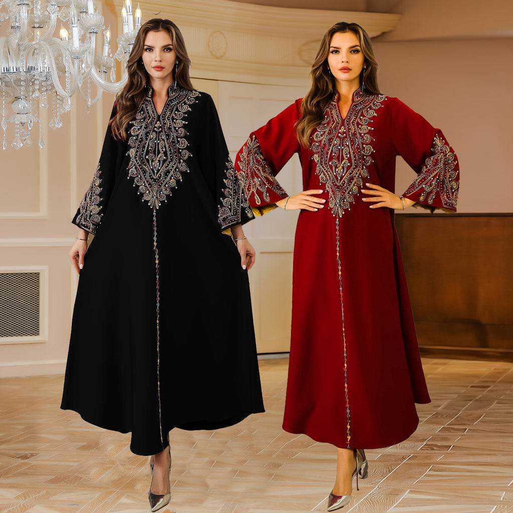 Muslim Women's Embroidered Abaya Dress