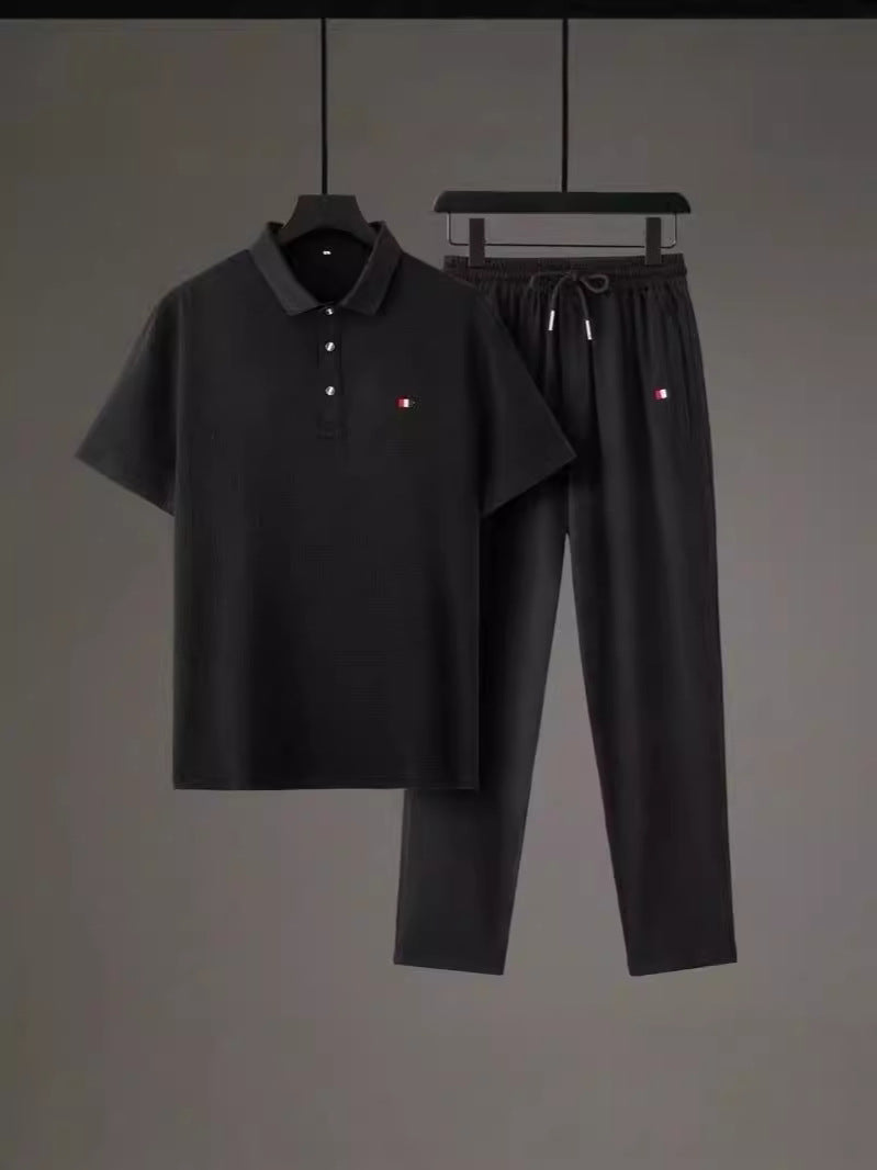 Summer Mens Casual Suit Set