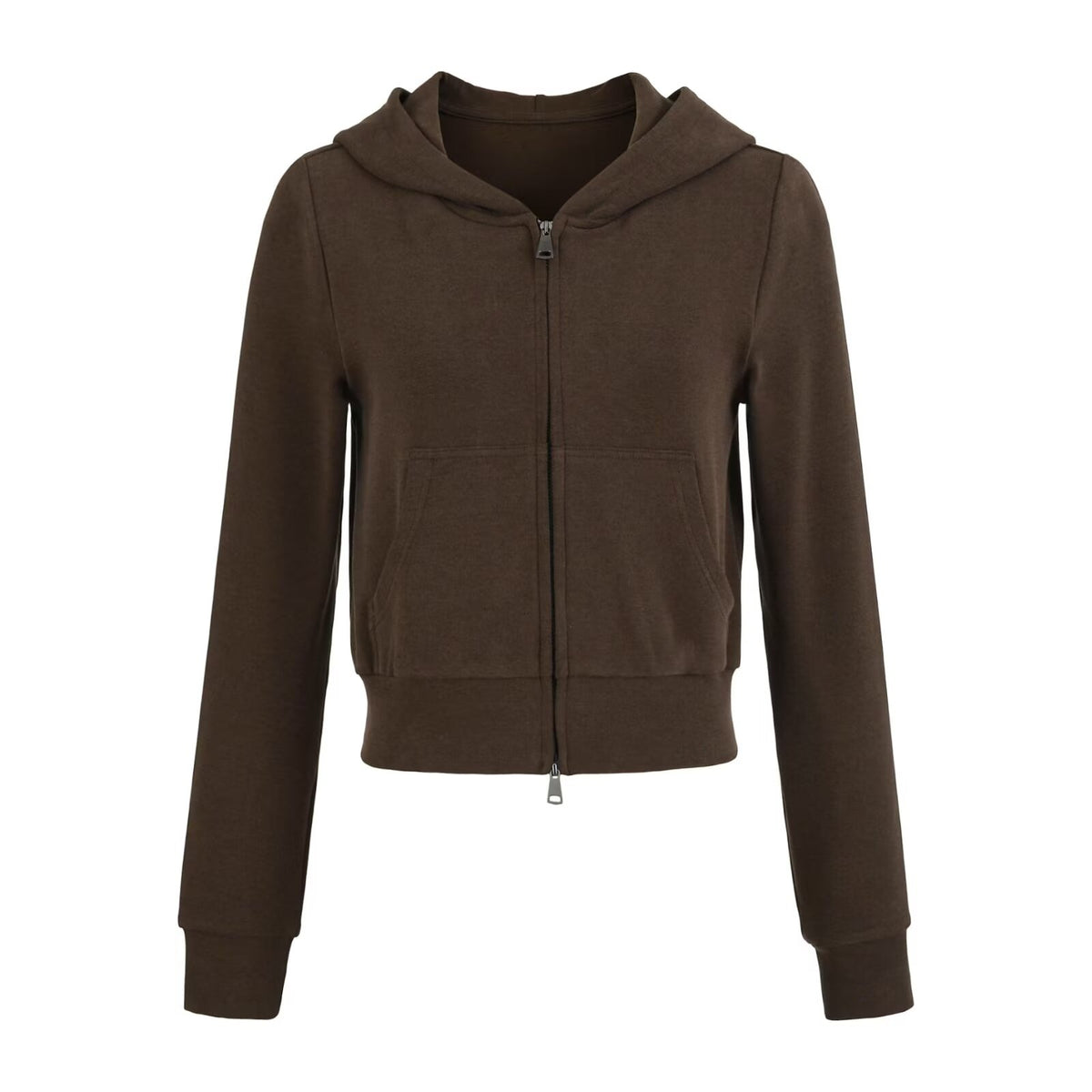 Hooded Zipper Sweatshirt and Drawstring Pants Set