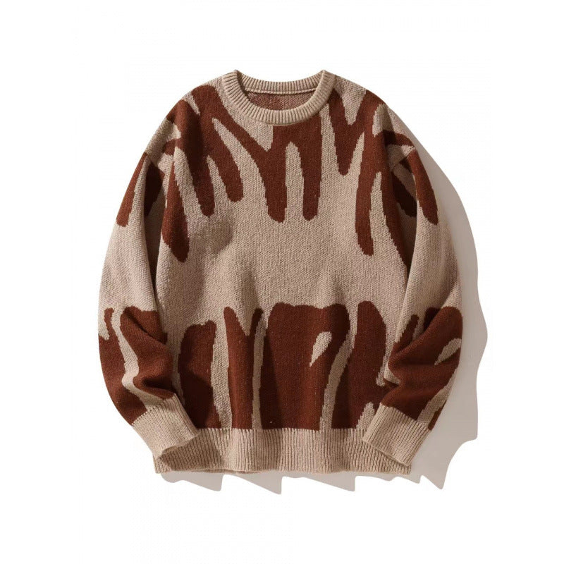 Men's winter knitted sweater shirt