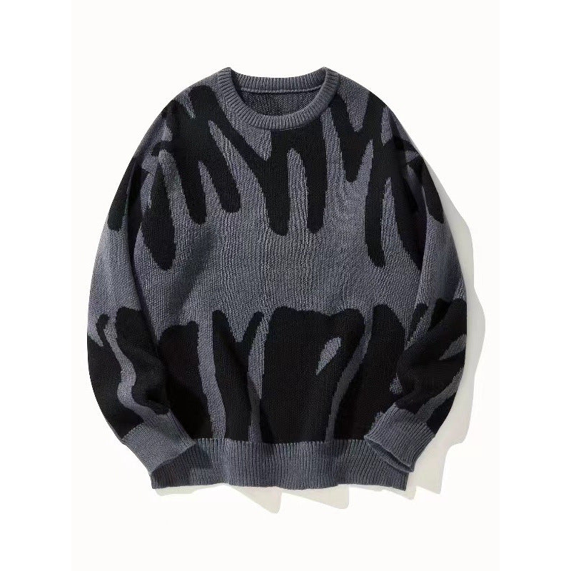 Men's winter knitted sweater shirt