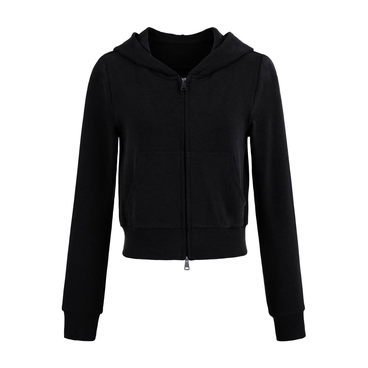 Hooded Zipper Sweatshirt and Drawstring Pants Set