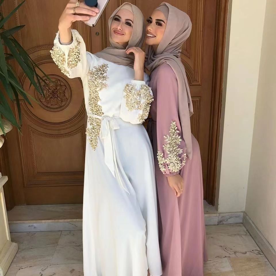 Muslim Long Sleeve Abaya Dress for Women