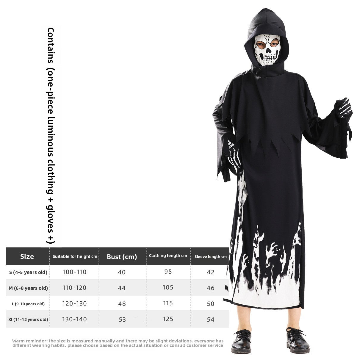 Glow-in-the-Dark Halloween Cosplay Costume