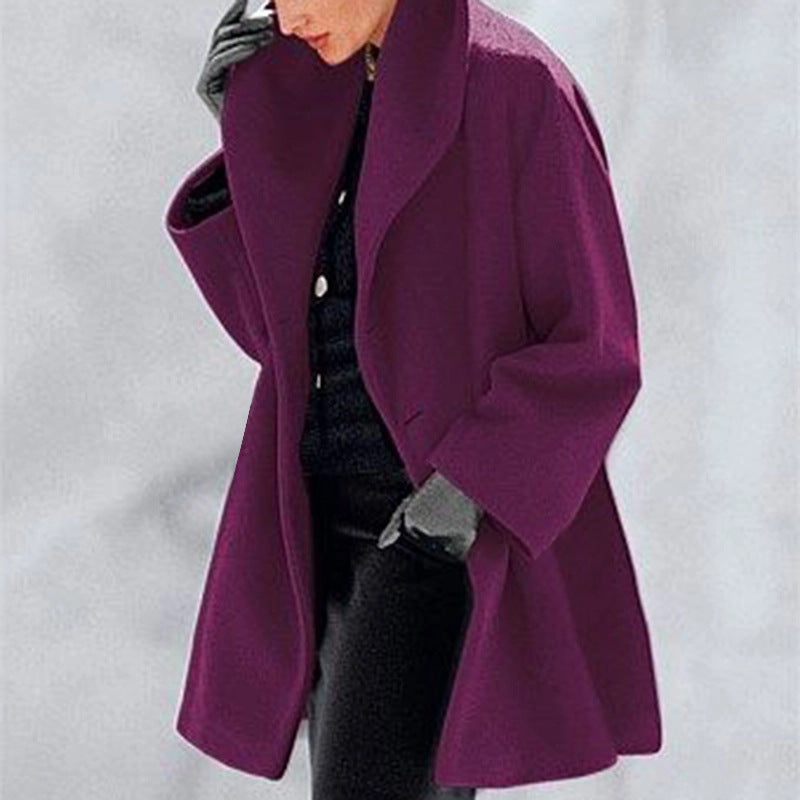 Womens Spring Thin Woolen Coat