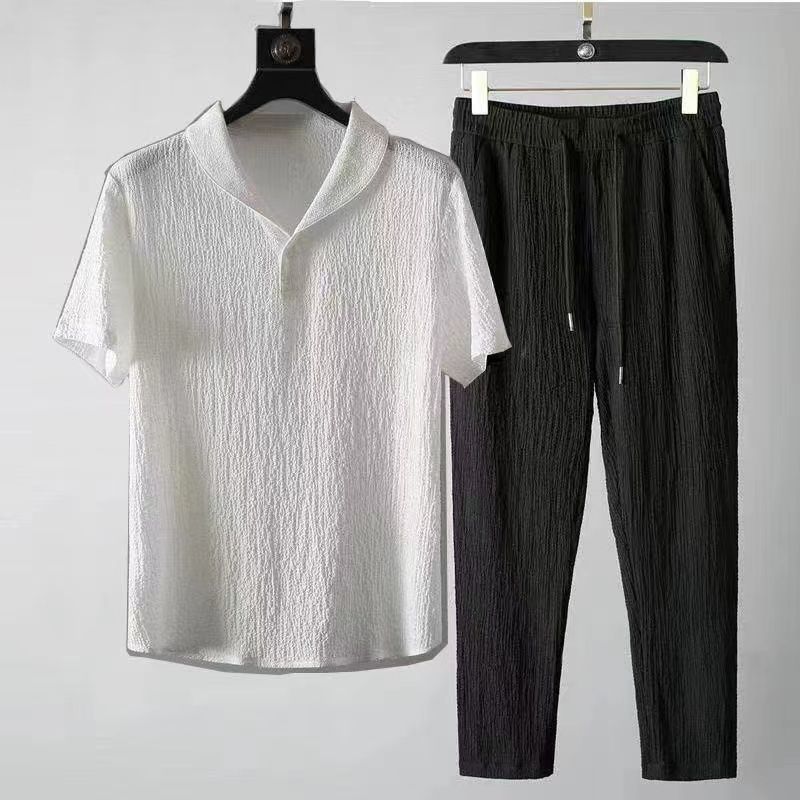 Summer Mens Casual Suit Set