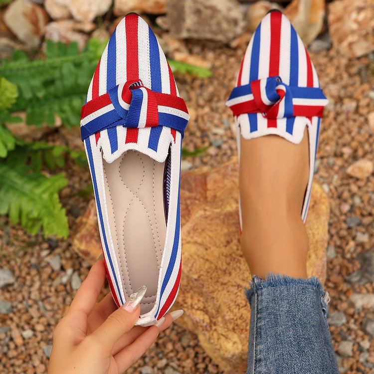 Womens Pointed-Toe Flat Shoes