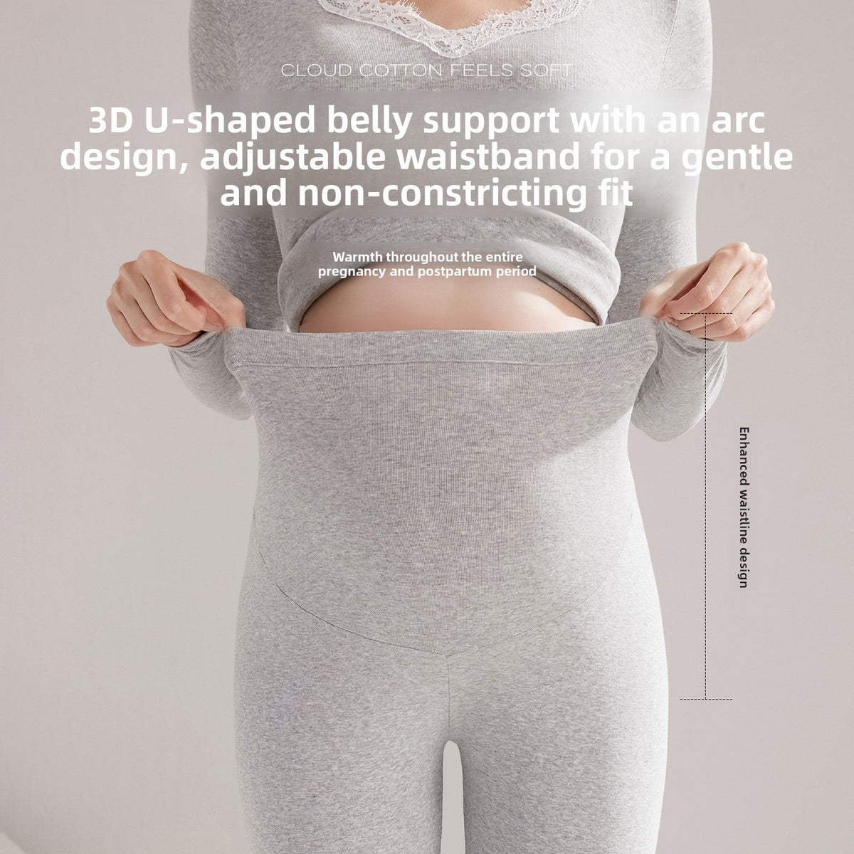Maternity High-Waisted Cotton Leggings