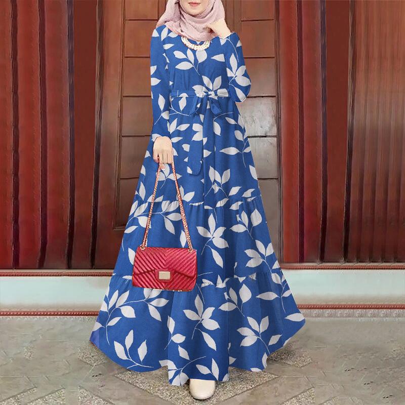 Floral Elegant Muslim Women Dress