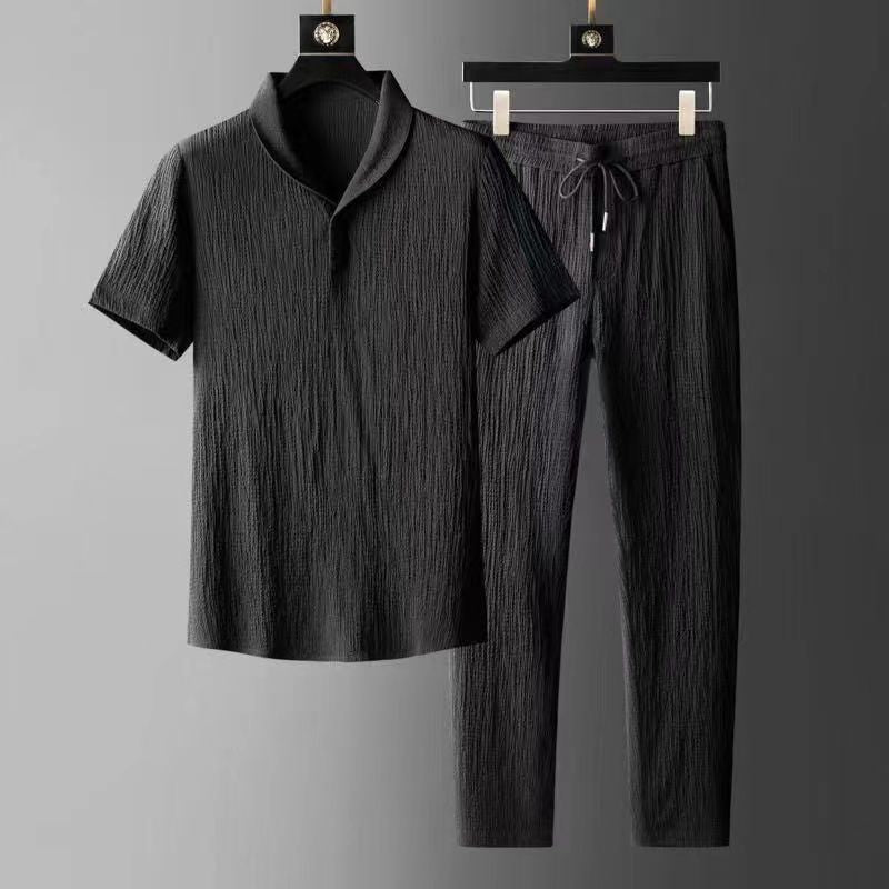 Summer Mens Casual Suit Set