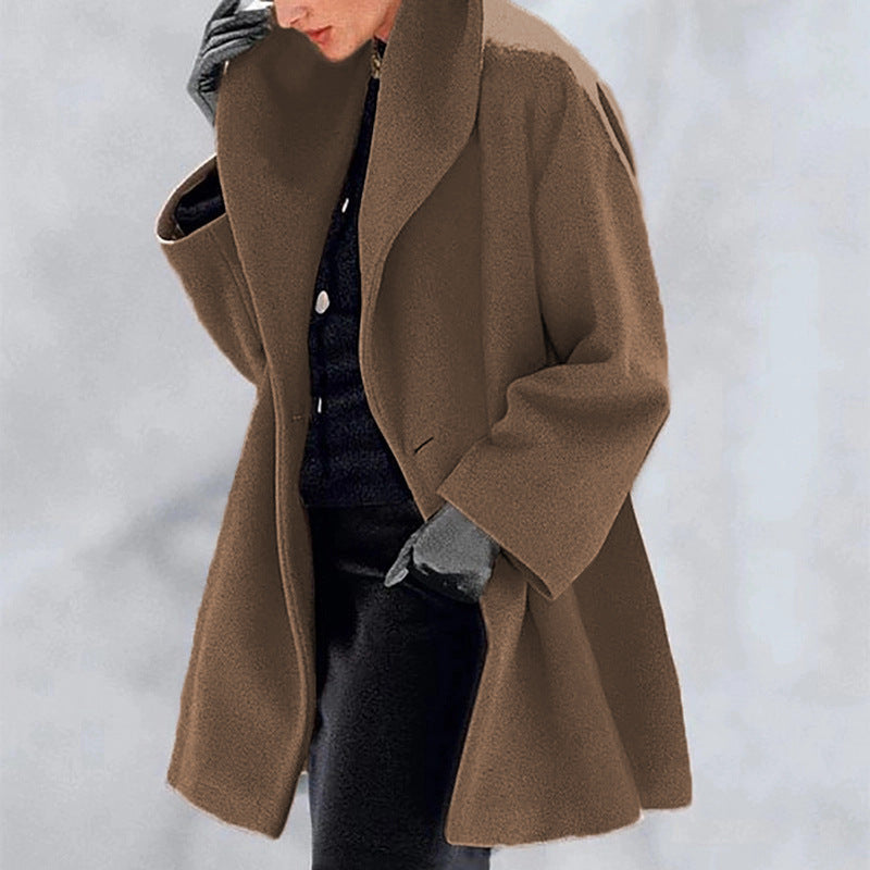Womens Spring Thin Woolen Coat