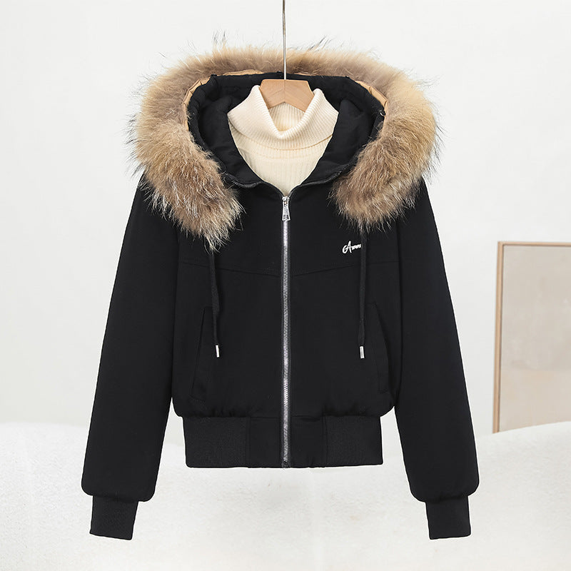 Cotton coat with zipper, cotton jacket outerwear