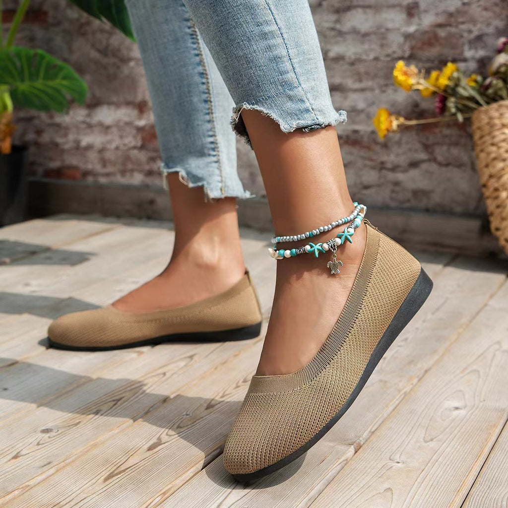 Knitted Flat Bottom Casual Shoes