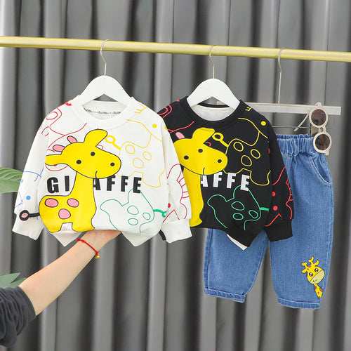 Boys Cartoon Cotton Two-Piece Set