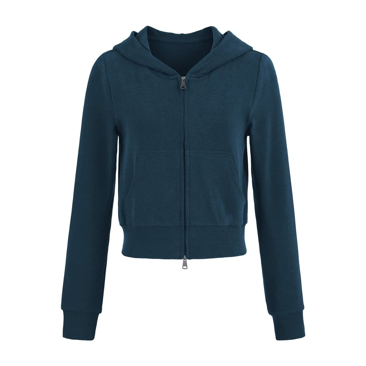 Hooded Zipper Sweatshirt and Drawstring Pants Set