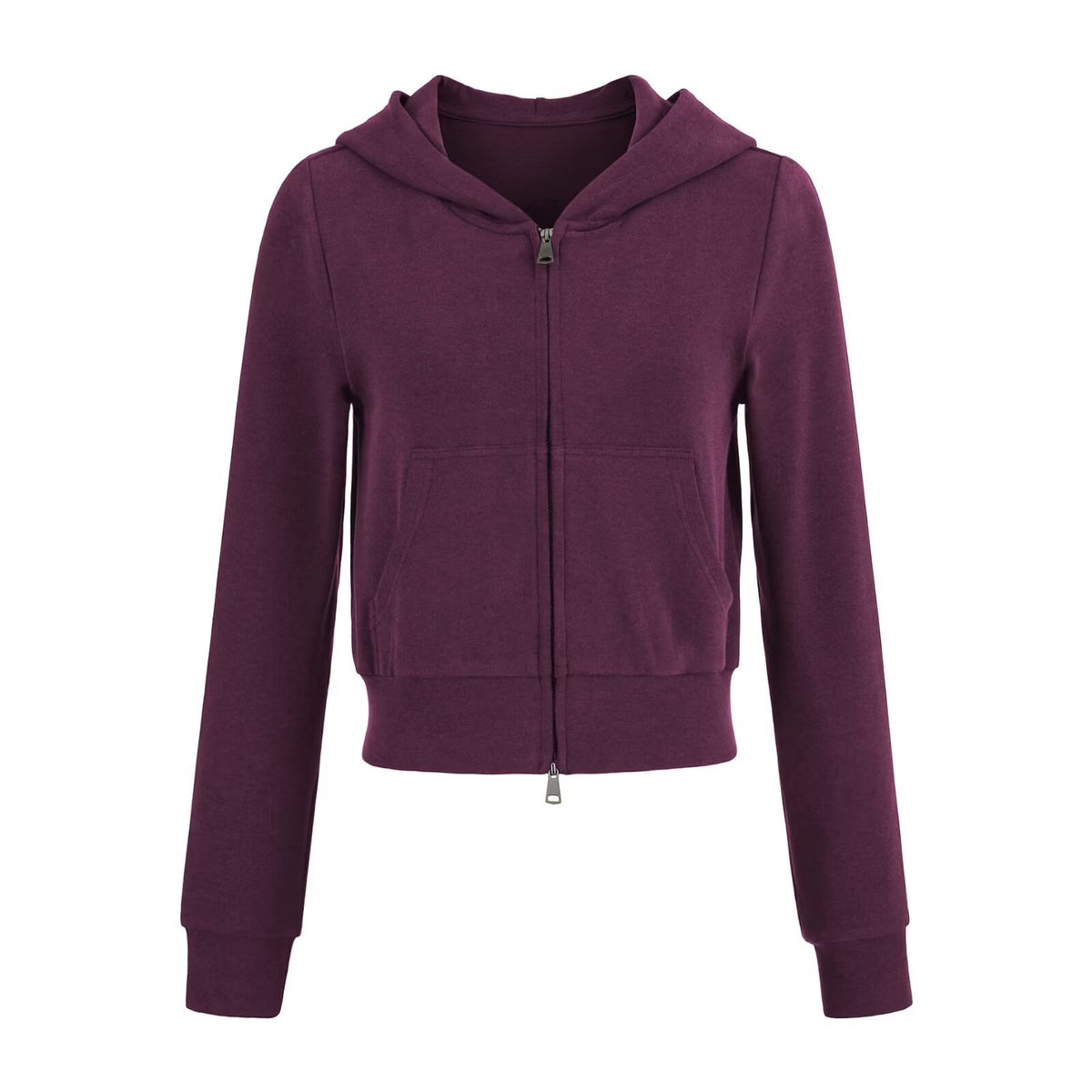 Hooded Zipper Sweatshirt and Drawstring Pants Set