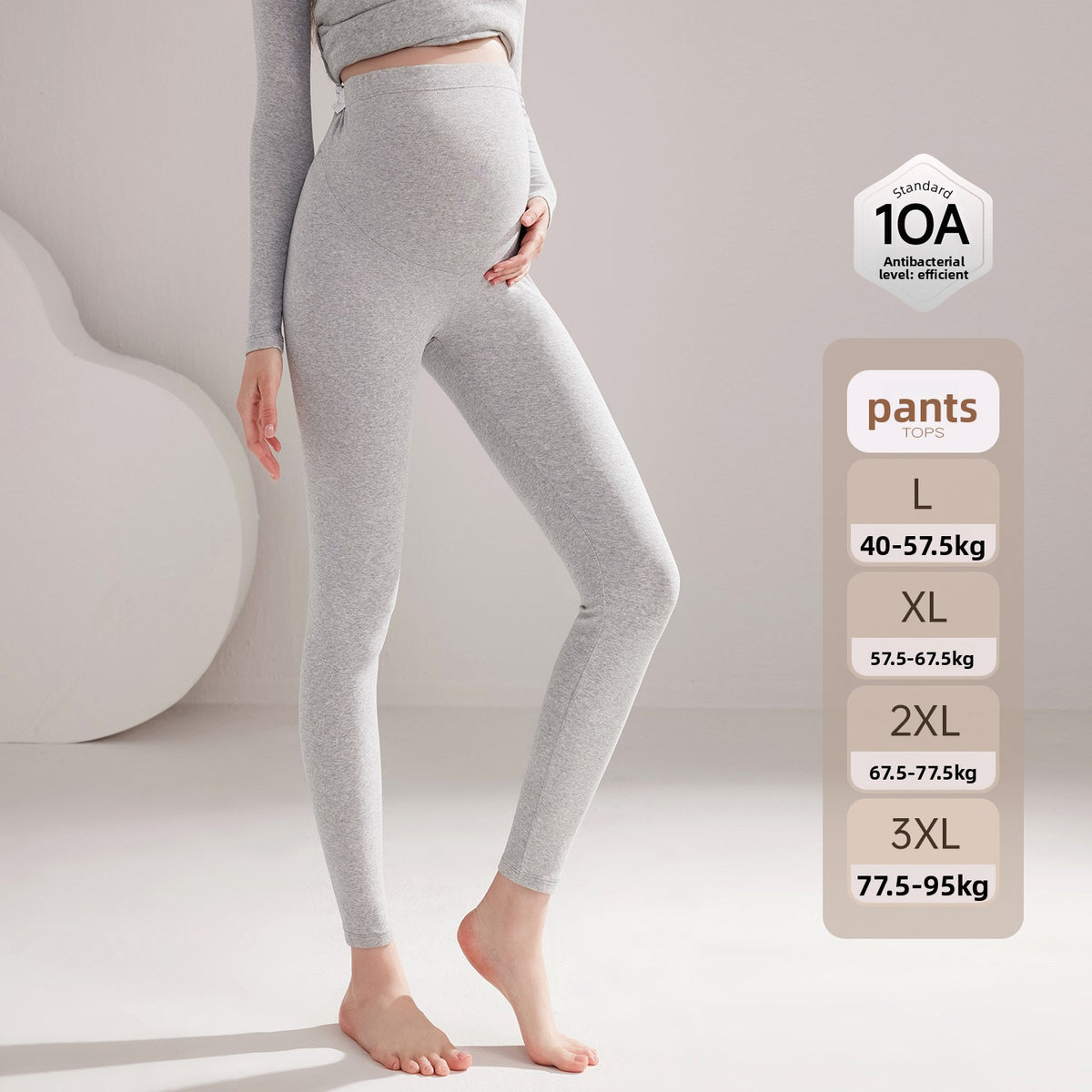 Maternity High-Waisted Cotton Leggings