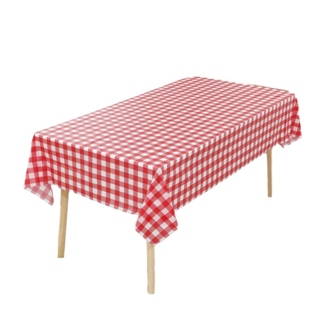 Disposable Plaid Tablecloth Waterproof Picnic Party Decoration